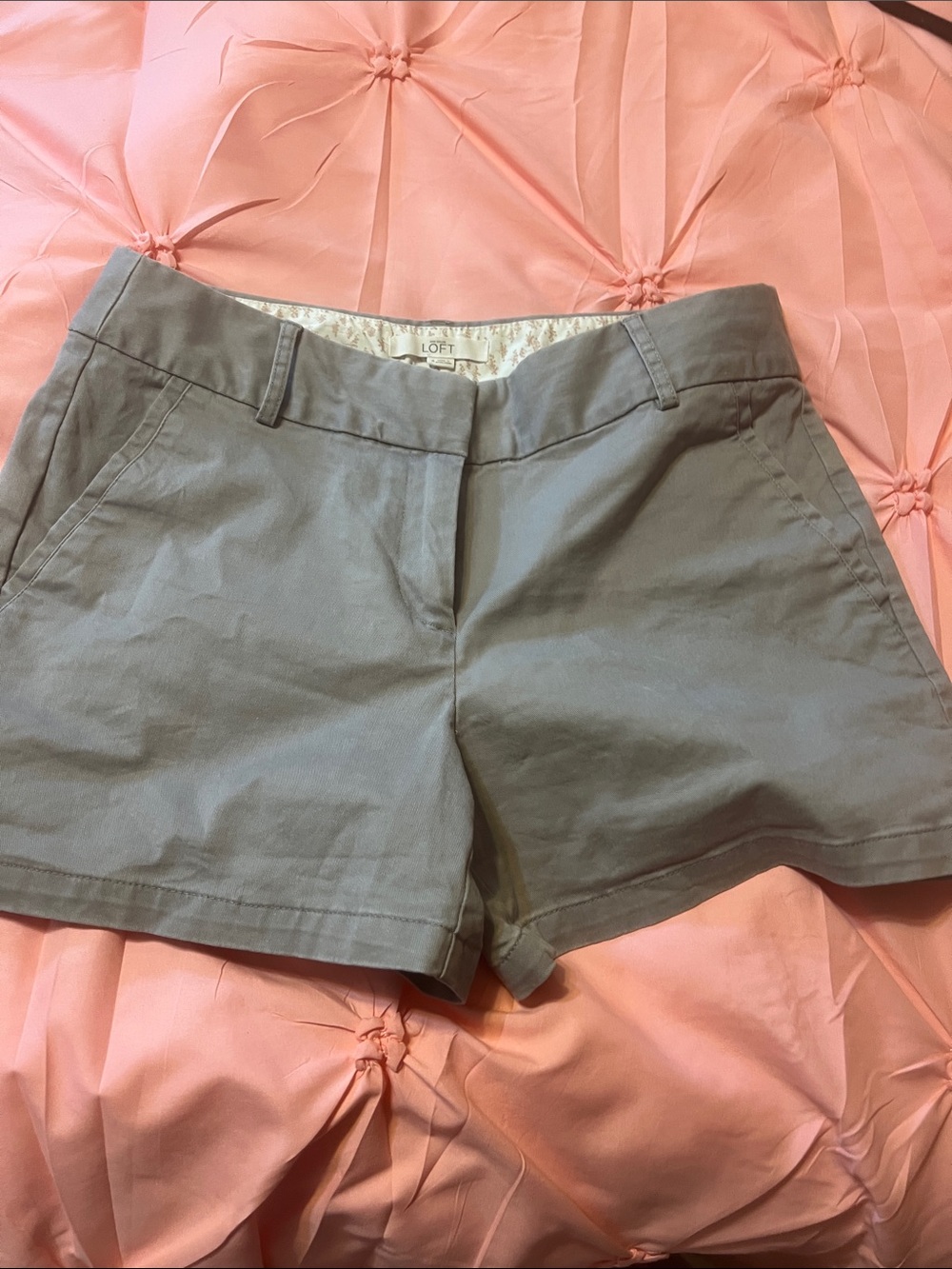 LOFT gray Women's Casual Bermuda Shorts